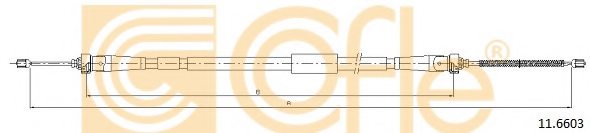 COFLE 11.6603 Cable, parking brake